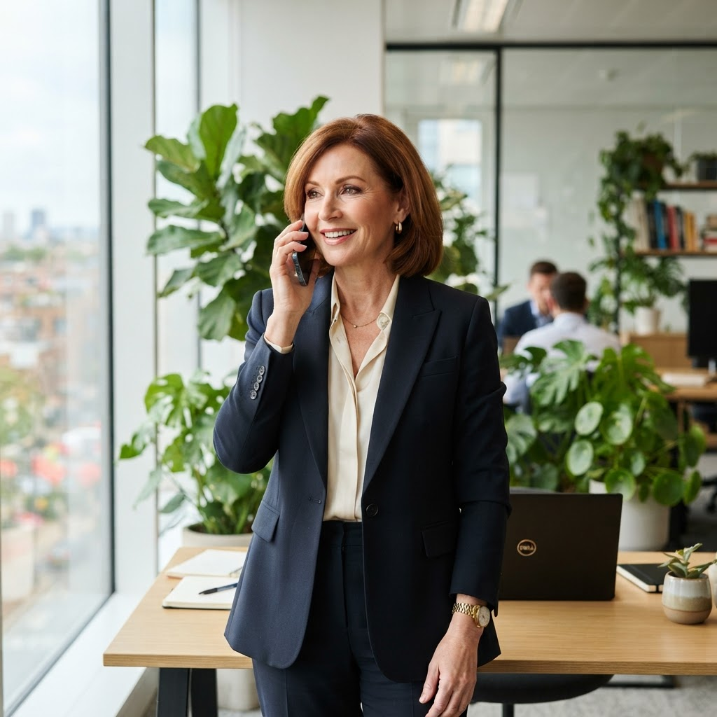 Businesswoman talking on the phone